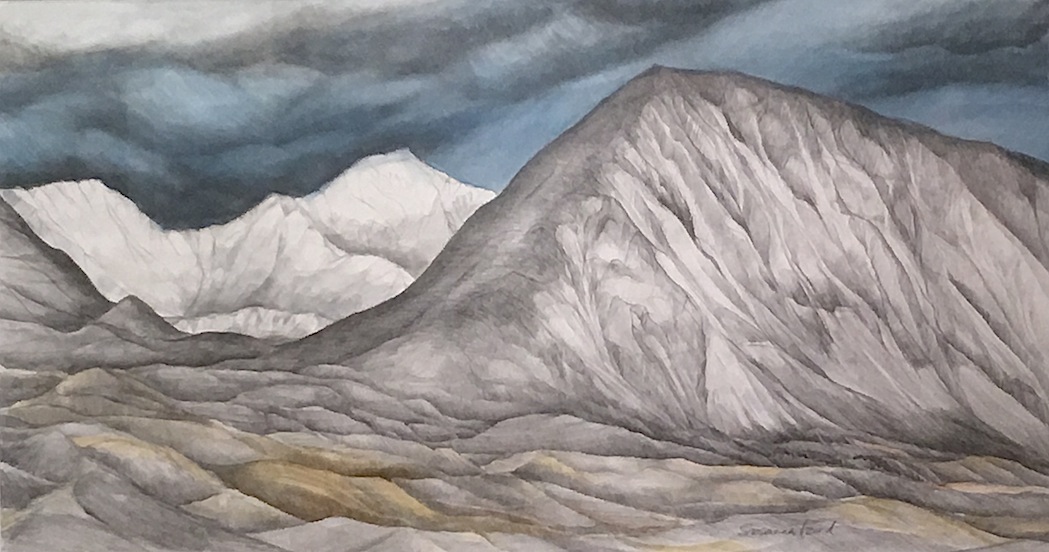 Susanna Izard| Mt Hays and Two Thumbs Range | Watercolour | McAtamney Gallery and Design Store | Geraldine NZ